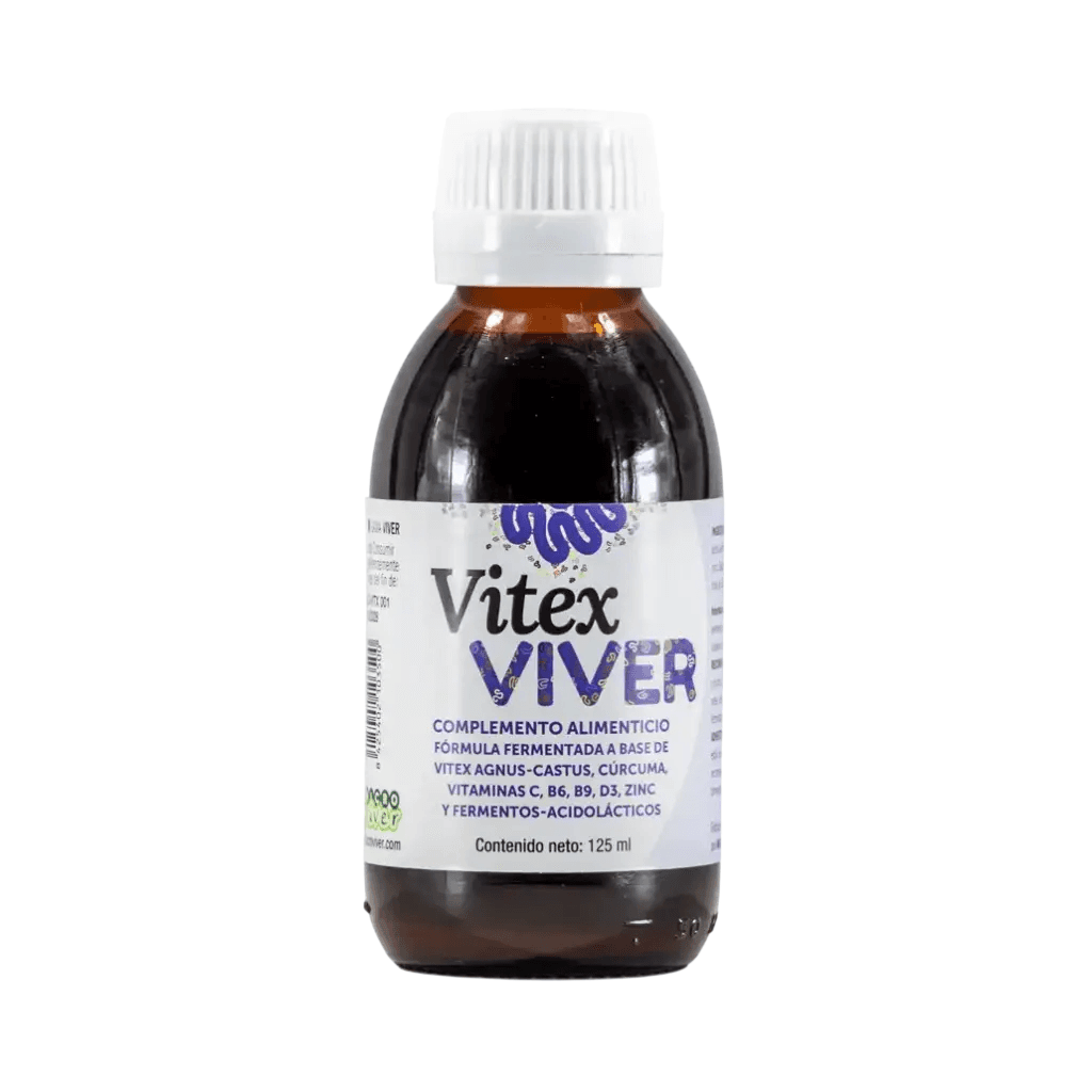 Envase de Vitex Viver, frasco de cristal ámbar de 125 ml